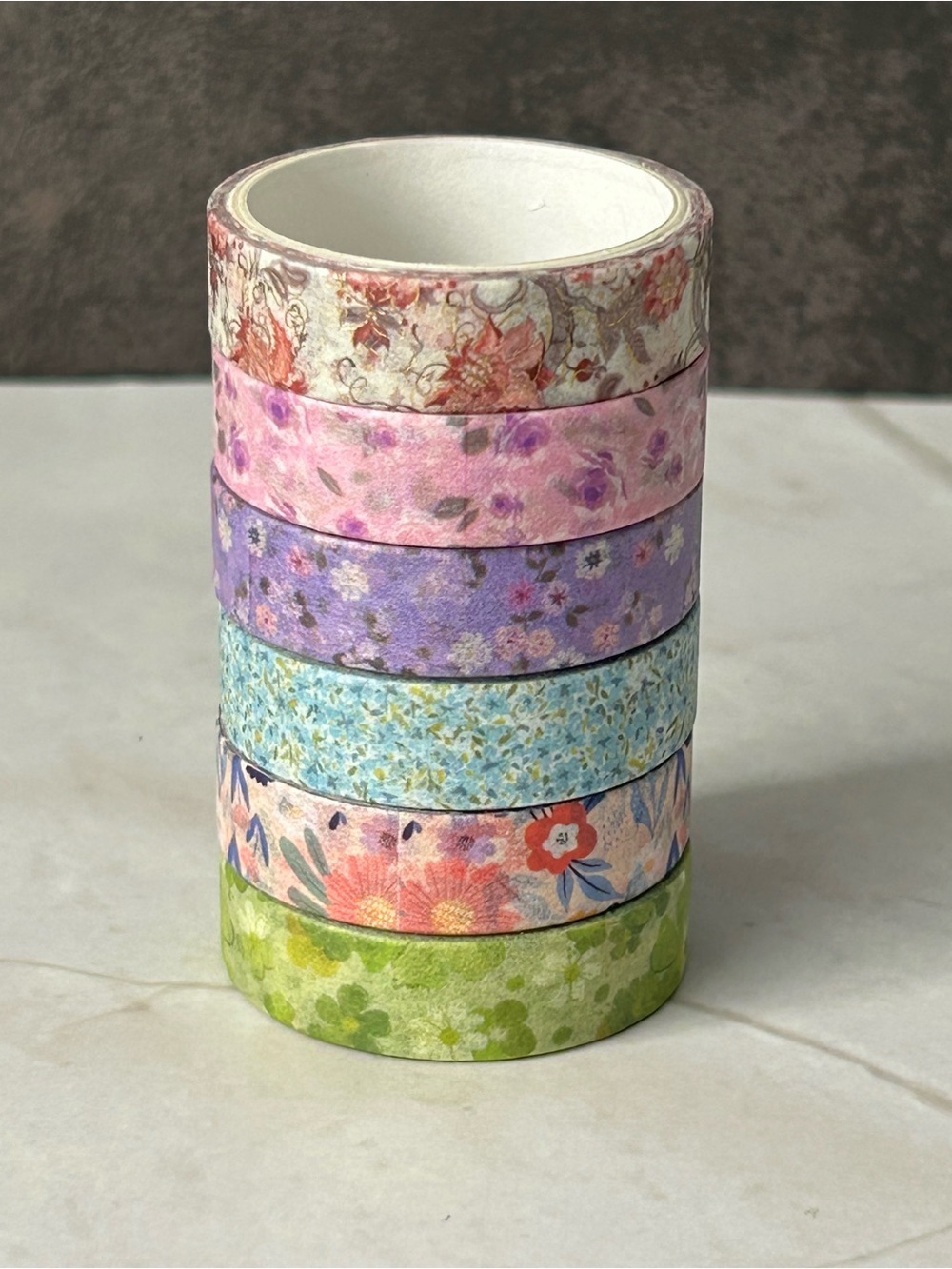 Floral Decorative Washi Tape Set - Multicolor